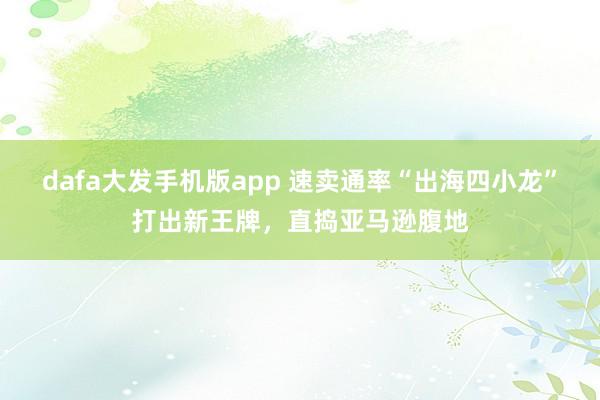 dafa大发手机版app 速卖通率“出海四小龙”打出新王牌，直捣亚马逊腹地
