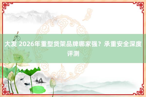大发 2026年重型货架品牌哪家强？承重安全深度评测